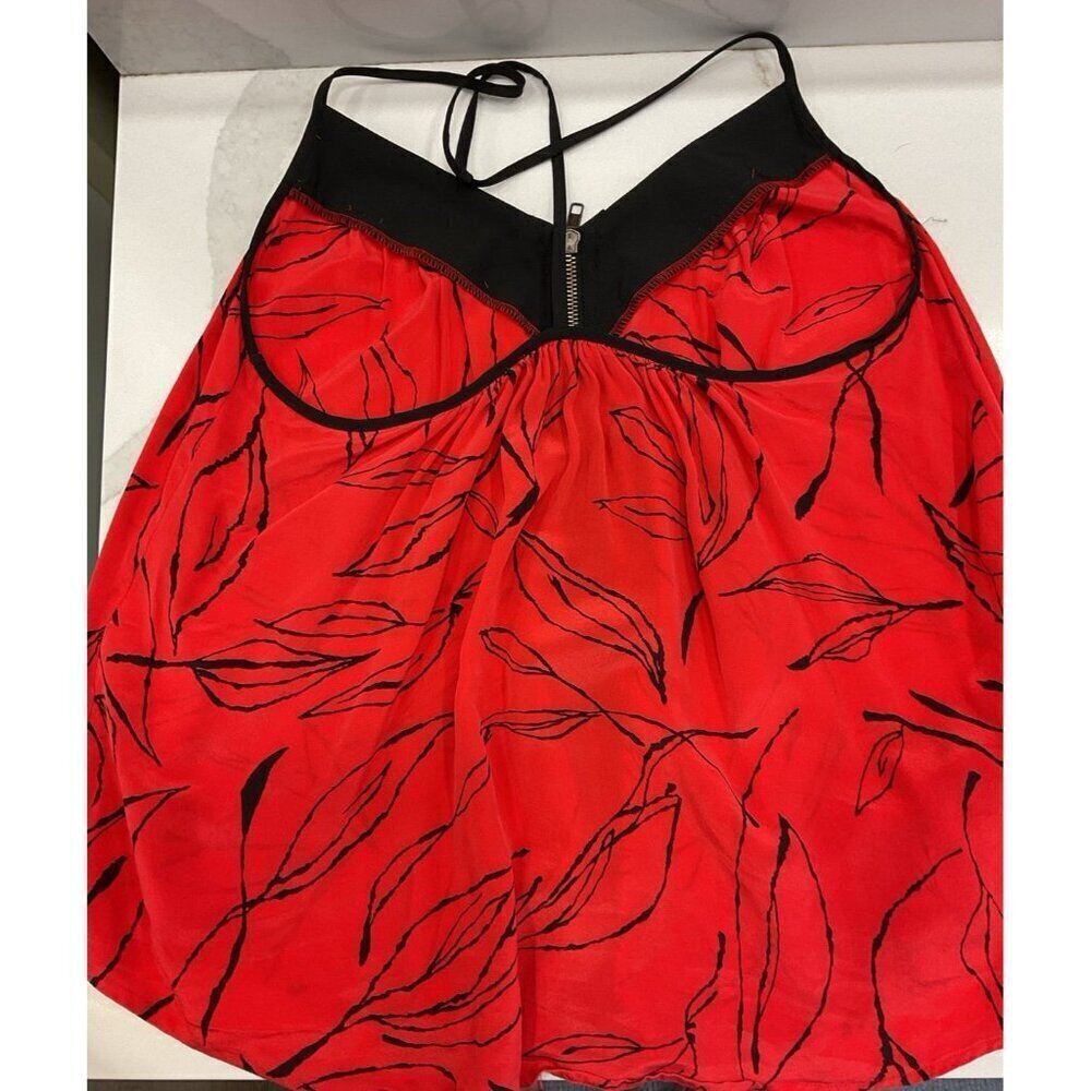 Silence and Noise Urban Outfitters 100% Silk Cami Zipper Top Size L - Picture 4 of 6